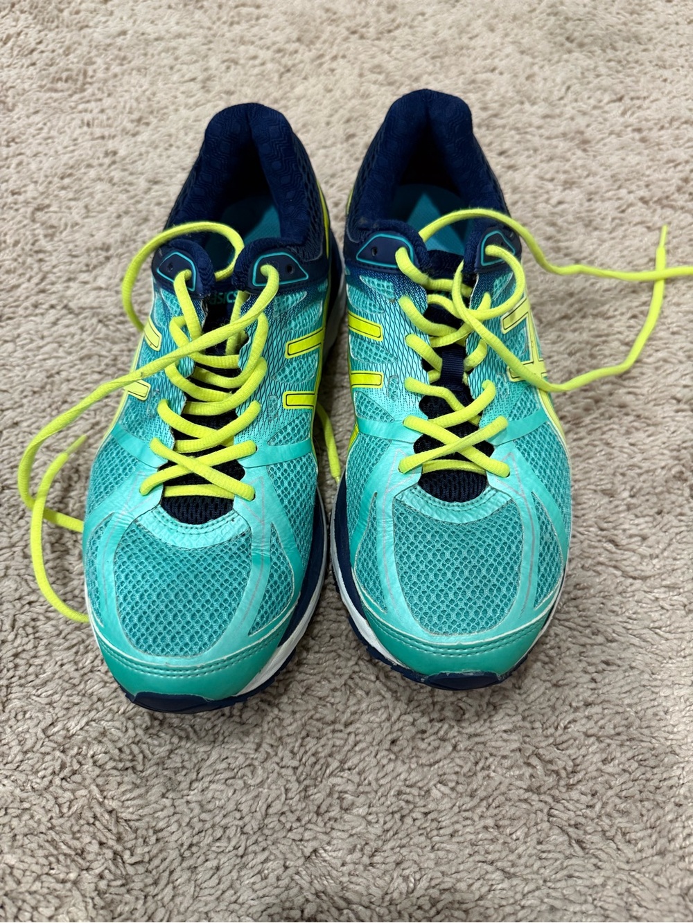 ASICS Gel-Cumulus 17 Running Shoes Teal Lime Blue Women’s Size 9.5 T5D8N